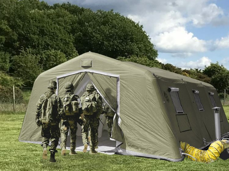 NIXUS PGK - A modular inflatable tent utilising low pressure beams, designed for general use